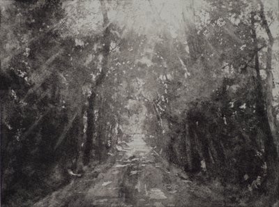 Hallelujah II, 2017, etsning og akvatint på papir av angus hampel