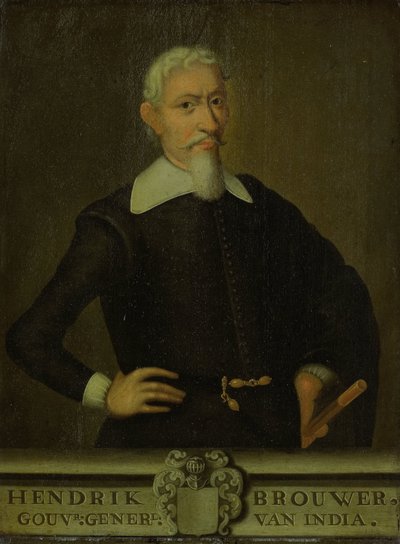 Portrett av Hendrik Brouwer, generalguvernør i Nederlandsk Øst-India av anonymous (copy after)