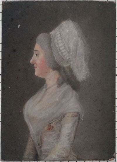 Portrett av en kvinne fra revolusjonstiden (P2611) av anonymous 
