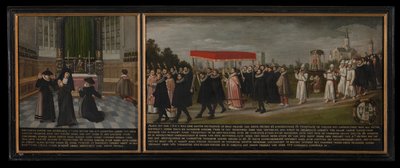Helbredelse og prosesjon mot pesten i 1604 av anonymous 