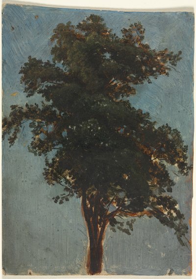 Trestudie av attributed to Alexandre Calame