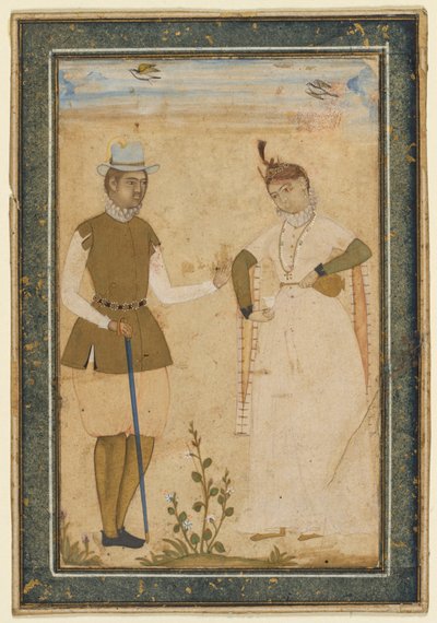 Et europeisk par av attributed to Ali Riza, the "Bodleian Painter"