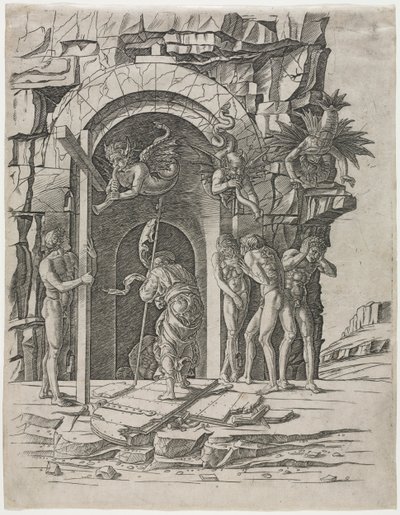 Nedstigning til Limbo av attributed to Andrea Mantegna