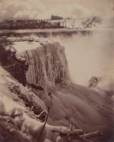 Frosne Falls av attributed to Charles Bierstadt