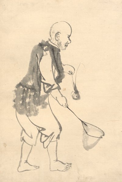 Rekefiskeren av attributed to Kono Bairei