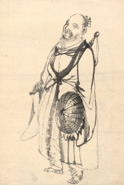 Den vandrende eremitten av attributed to Kono Bairei