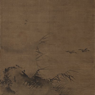 Vannfugler og siv av attributed to Liang Kai