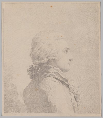 Profilportrett av en mann av attributed to Louis Rolland Trinquesse
