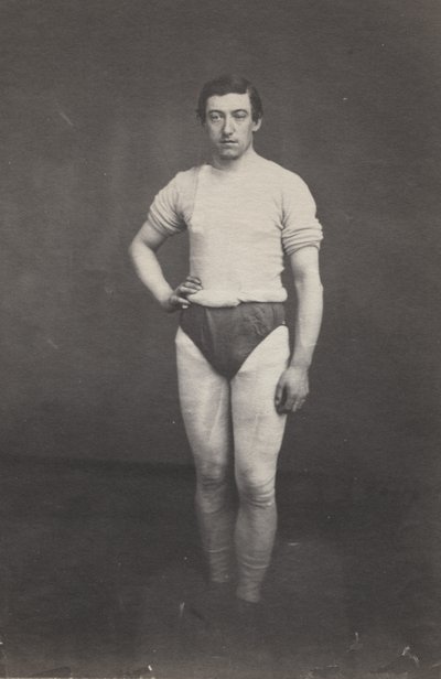 Ung mann i atletisk antrekk av attributed to Oliver H. Willard