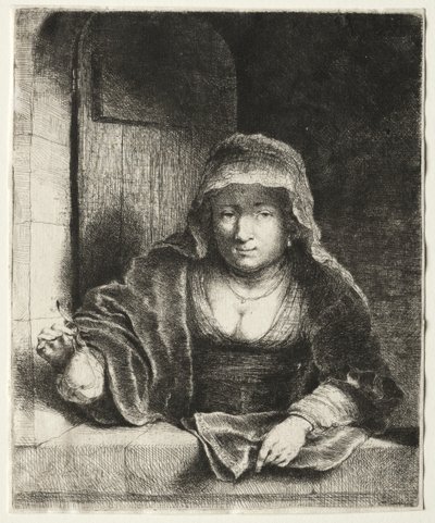 Kvinnen med pæren av attributed to Painter of the Royal Procession