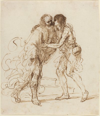 Den fortapte sønns retur av called Guercino Giovanni Francesco Barbieri