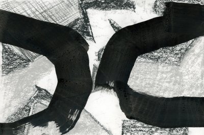 Abstrakte svarte kurver av cartissi