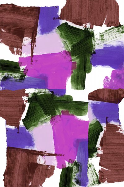 Abstrakt kunst med kraftige penselstrøk av cartissi