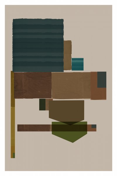 Geometrisk abstrakt kunst i flere lag av cartissi