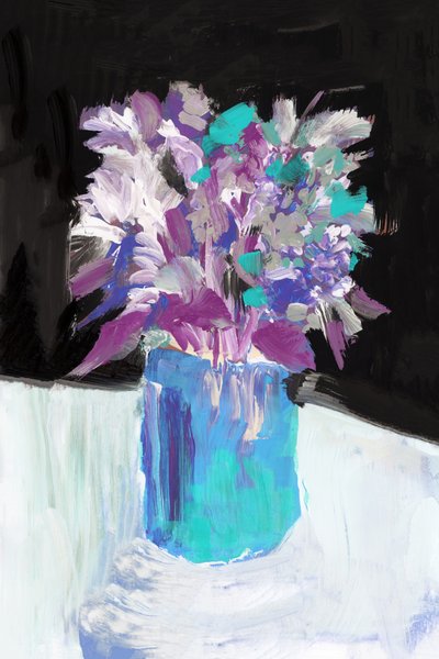 Levende blomsterstilleben av cartissi
