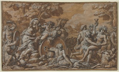 bachchanal av circle of Pietro da Cortona