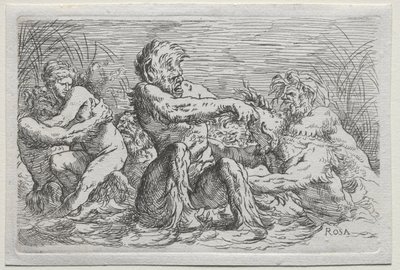 Elveguder av copy after Salvator Rosa