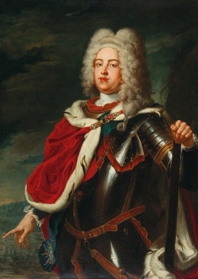 Frederick Augustus II, kurfyrst av Sachsen og fremtidig kong Augustus III av Polen som kronprins. av Ádam Mányoki
