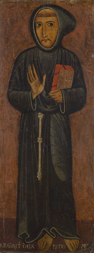 Representasjon av Saint Francis of Assisi (maleri på tre) av di Magnano da Arezzo Margaritone