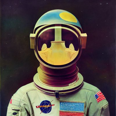 abstrakt astronautmaleri i verdensrommet, online utskrivbar kunst av F. Abderrahim