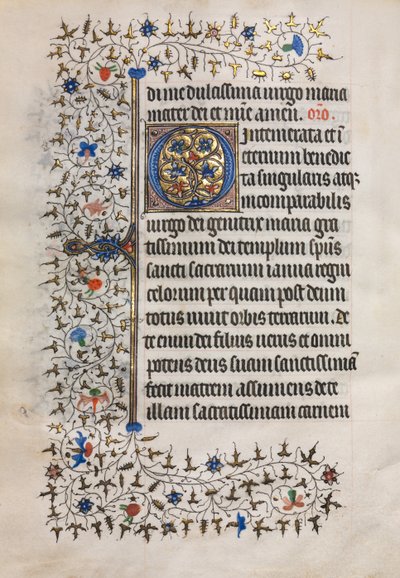Timebok (bruk av Paris): Dekorert initial av follower of Boucicaut Master