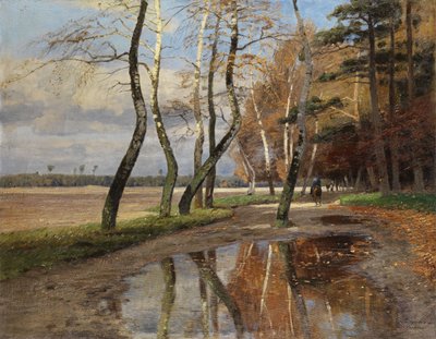 Ryttere under høsttrær av genannt Winter-Schroeter Wilhelm Schroeter