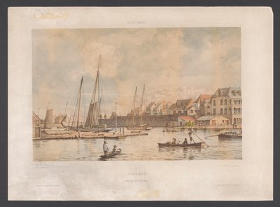 Waaigat og bymuren til Willemstad Curacao. Waaigat og bymuren Vestindia (serietittel på objekt) Utsikt fra Nederland