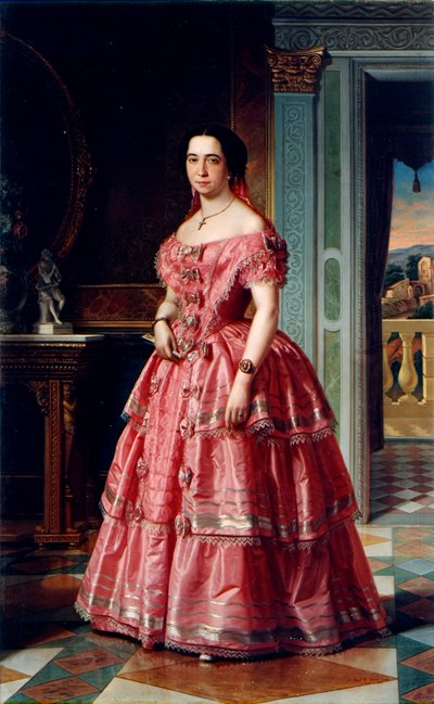 portrett av en dame av Angel María Cortellini
