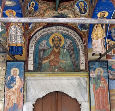 Fresco i klosteret Timios Prodromos, Serres, Sentral-Makedonia, Hellas av Unbekannt Unbekannt