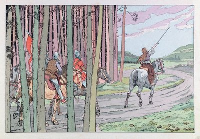 Jacques Marie Gaston Onfray de Breville var JOB (1858 - 1931); Illustrasjon fra «Les epees de France»: Jeanne d