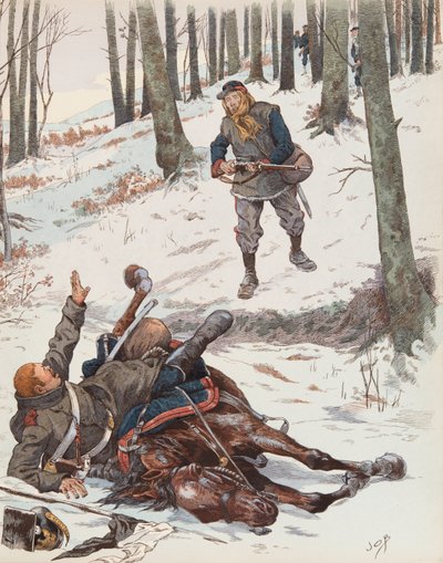 Jacques Marie Gaston Onfroy de Breville dit JOB (1858-1931) - Le Moblot (Soldat of the National Guard Mobile under krigen i 1870), privat samling av pseudonym for Onfray de Breville Jacques Job