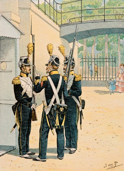 Jacques Marie Gaston Onfroy de Breville dit JOB (1858-1931) - Antrekk av franske tropper til enhver tid: Voltigeurs de la Garde Imperiale, privat samling av pseudonym for Onfray de Breville Jacques Job