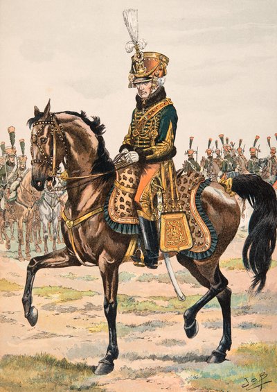 Jacques Marie Gaston Onfroy de Breville dit JOB (1858-1931) - Antrekk av franske tropper til enhver tid: General som kommanderte et av regimentene til æresvaktene i 1813, privat samling av pseudonym for Onfray de Breville Jacques Job