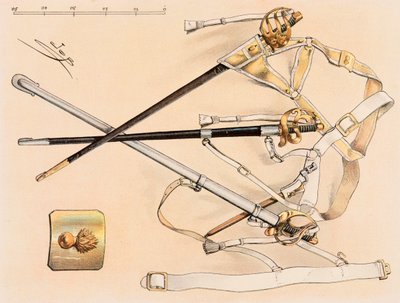 Jacques Marie Gaston Onfroy de Breville dit JOB (1858-1931) - Antrekk av franske tropper til enhver tid: Cavalry Sabre, Private Collection av pseudonym for Onfray de Breville Jacques Job