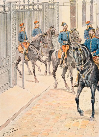 Jacques Marie Gaston Onfroy de Breville Dit Job (1858-1931) - Antrekk av franske tropper til enhver tid: Hundre Gardes (Second Empire), Privat samling av pseudonym for Onfray de Breville Jacques Job
