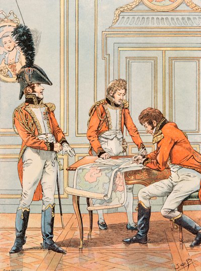 Jacques Marie Gaston Onfroy de Breville dit JOB (1858-1931) - Antrekk av franske tropper til enhver tid: Aide de camp of vice Connetable Louis Alexandre Berthier (1753-1815), Prince de Neuchatel, generalmajor, privat samling av pseudonym for Onfray de Breville Jacques Job