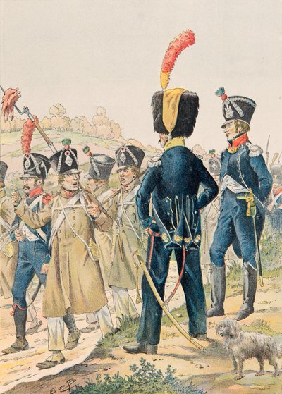 Jacques Marie Gaston Onfroy de Breville dit JOB (1858-1931) - Antrekk til franske tropper til enhver tid: Offiserer for Voltigeurs og lette infanterijegere under det første imperiet, privat samling av pseudonym for Onfray de Breville Jacques Job