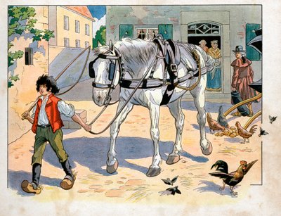 Joachim Murat (1767-1815) er 12 år på farens gjestgiveri. Gravering av Jacques Marie Gaston Onfray de Breville dit Job (1858-1931) av pseudonym for Onfray de Breville Jacques Job