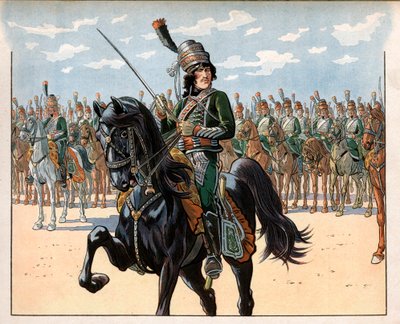 Joachim Murat (1767-1815) den gang oberst under det italienske felttoget. Gravering av Jacques Marie Gaston Onfray de Breville dit Job (1858-1931) av pseudonym for Onfray de Breville Jacques Job