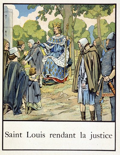 Saint Louis yter rettferdighet - i "" A little history of France"" av Jacques Bainville, red. Mane av pseudonym for Onfray de Breville Jacques Job