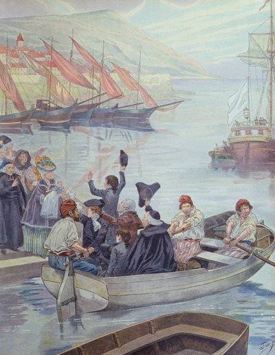 Den unge Napoleon forlater Korsika for å studere på kontinentet av pseudonym for Onfray de Breville Jacques Job