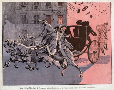 Angrepet på rue Saint Nicaise av pseudonym for Onfray de Breville Job
