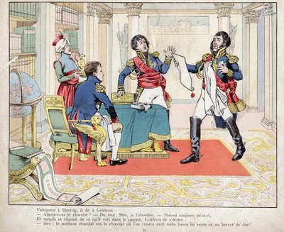 Vainqueur a Dantzig, il dit a Lefebvre: " Napoleon og Lefebvre ved beleiringen av Danzig, 24. mai 1807 " litografi av Job av pseudonym for Onfray de Breville Job