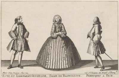 Jakke og gullduk Facing/Dame i Bagnolette/Faced Parykker av published by Jacques Chéreau