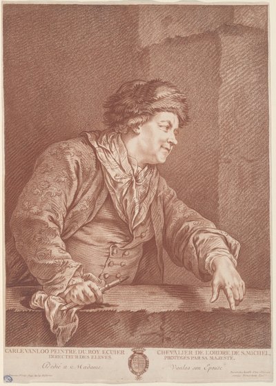 Carle Van Loo av the Elder Gilles Demarteau after Carle Van Loo