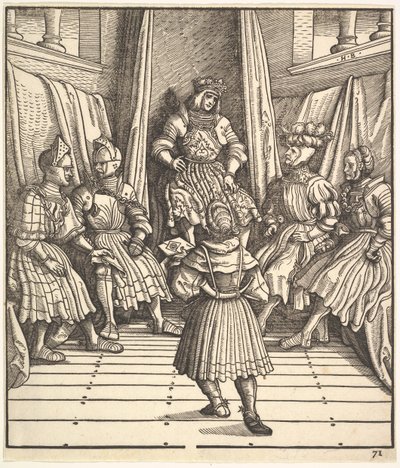 Illustrasjon fra The White King Der Weiß König, 1400-1500-tallet. av the Elder Hans Burgkmair