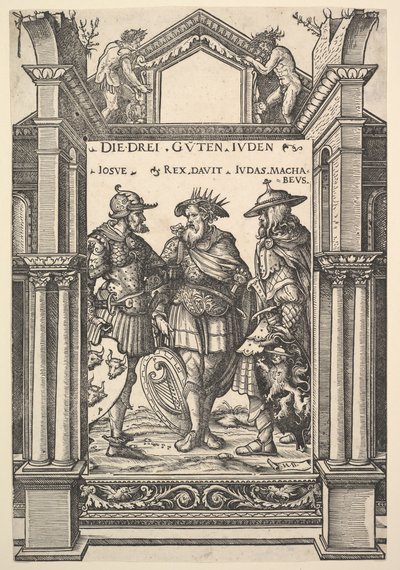 De tre jødiske heltene, fra Heroes and Heroines, 1516. av the Elder Hans Burgkmair