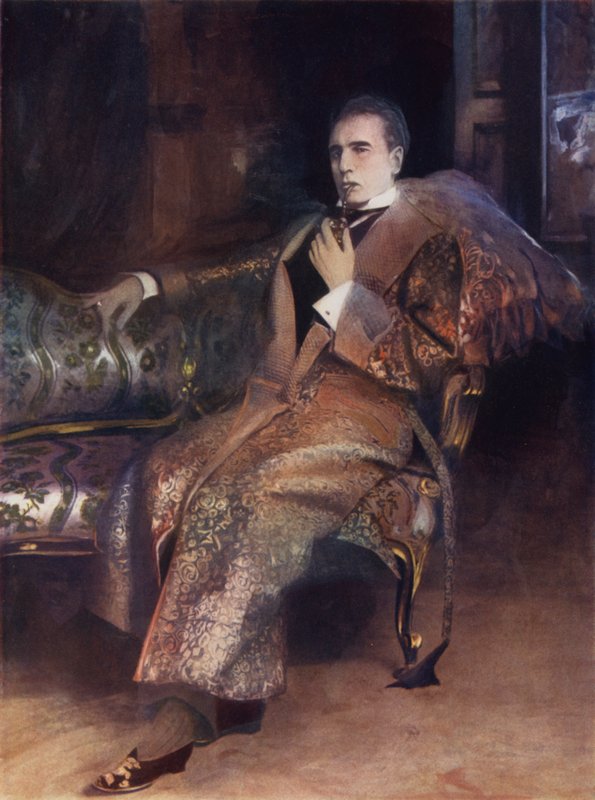 Mr William Gillette i Sherlock Holmes (fargebilde) av English Photographer