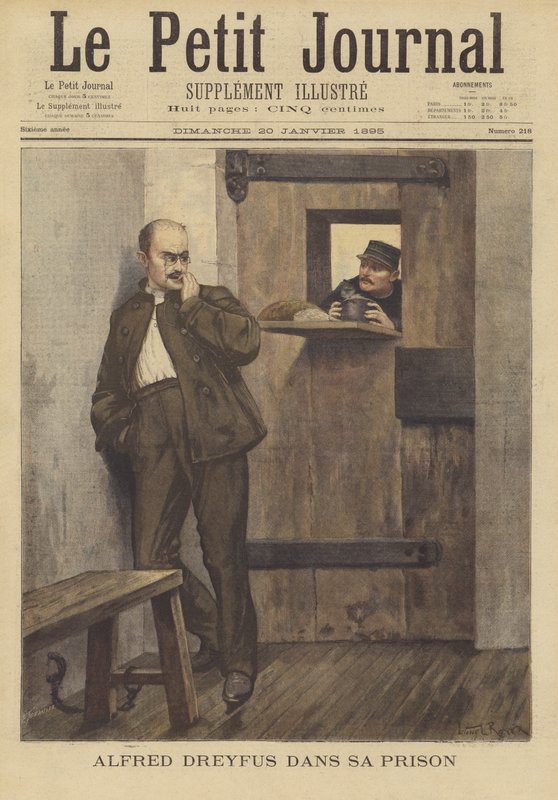 Alfred Dreyfus i fengselscellen av French School
