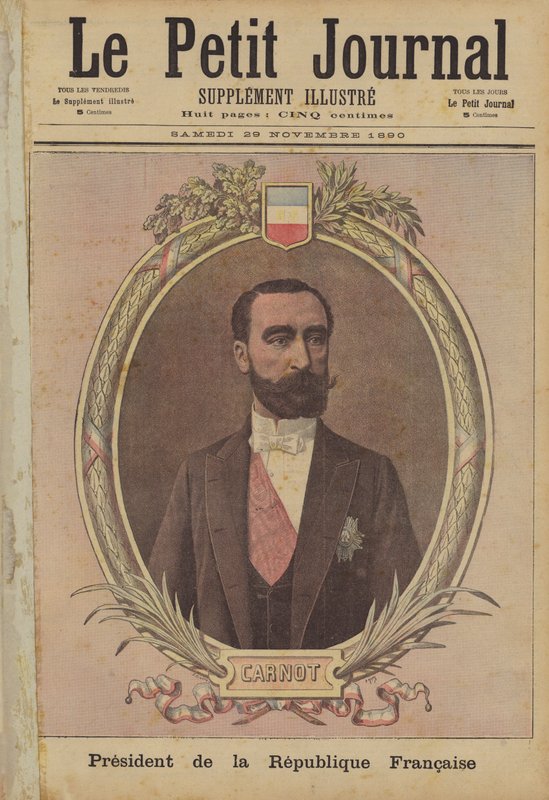 Marie Francois Sadi Carnot, president i den franske republikken av French School